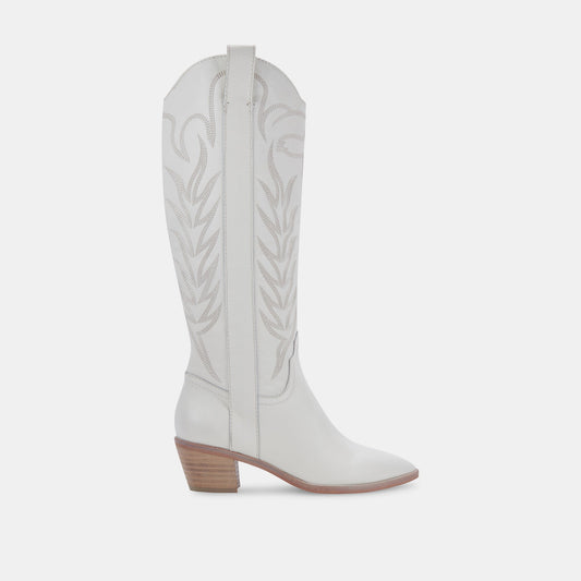SOLEI BOOTS WHITE LEATHER